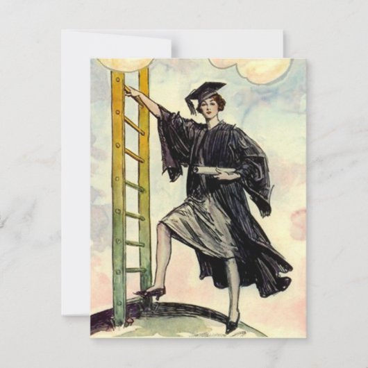 STYLISH AFSTUDEERDER AFSTUDEREN INVITATIE ~EZ2 CUS KAART (Voorkant)