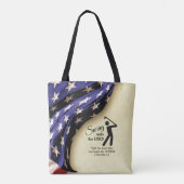 Stylish American Flag Golf Draagtas (Achterkant)