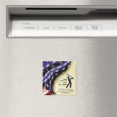 Stylish American Flag Golf Magneet (Insitu (Vaatwasser))