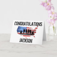 Stylish American Personalized Army Afstuderen Kaar
