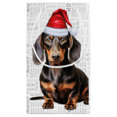 Stylish and Funny Dachshund Lover Christmas Klein Cadeauzakje (Achterkant)