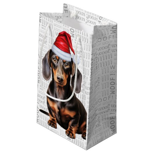 Stylish and Funny Dachshund Lover Christmas Klein Cadeauzakje (Achterkant Gekanteld)