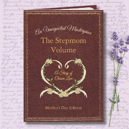 Stylish and Unique Stepmom Storybook Photo Card Kaart