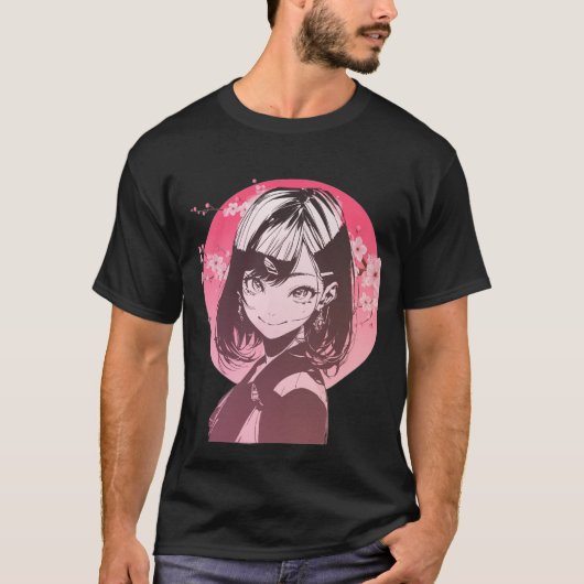 Stylish Anime Girl T-shirt (Voorkant)