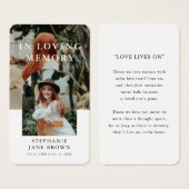 Stylish Arch 2 Photo Funeral Prayer Card (Devant & derrière)