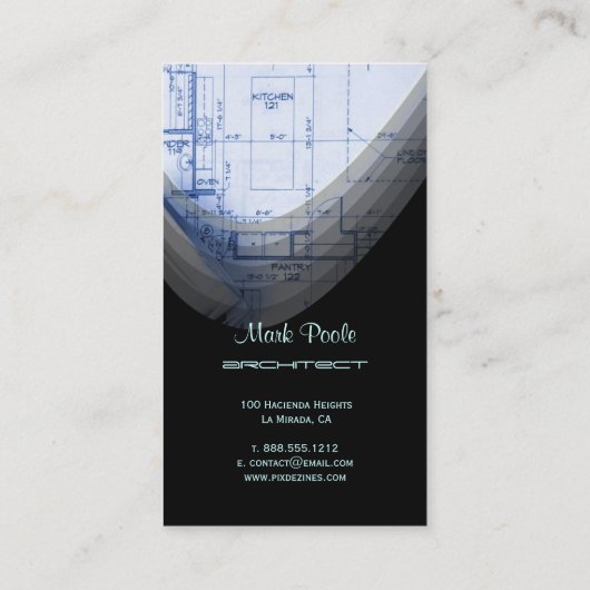 STYLISH ARCHITECT cartes de visite/Suppression (Dos)