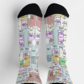 Stylish Architectural Blueprint Socks Sokken (Top)