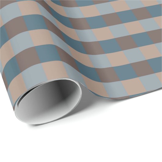 Stylish Arona Blue And Mocha Cadeaupapier (Rol Hoek)