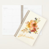 Stylish Autumn Herfst Waterverf Floral Personalize Planner (Display)