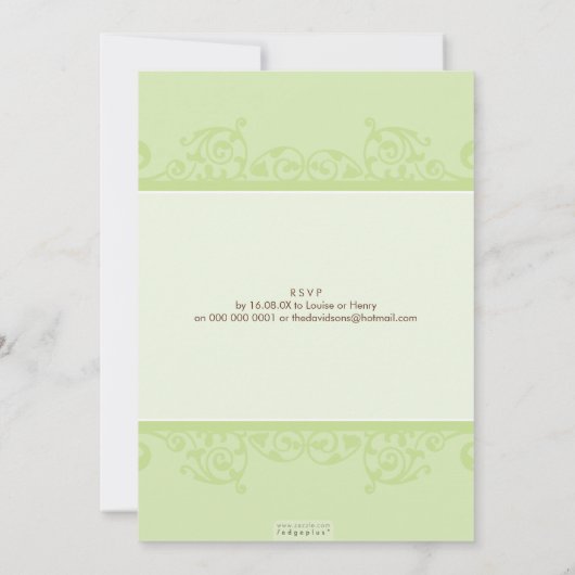 STYLISH BAPTISM INVITATIONS :: élégant 1P (Dos)