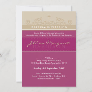 STYLISH BAPTISM INVITATIONS :: élégant 4P