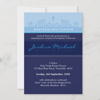 STYLISH BAPTISM INVITATIONS :: élégant 5P