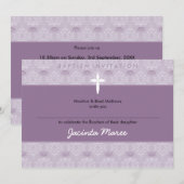 STYLISH BAPTISM INVITATIONS :: jolie 5aL (Devant / Derrière)