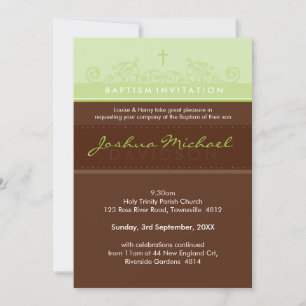 STYLISH BAPTISM VERZOEKT : elegant 1P Kaart