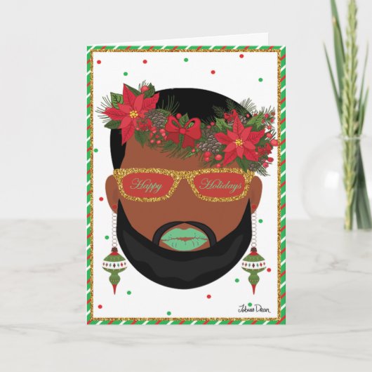 Stylish Beard LGBTQ-feestkaart Kaart (Voorkant)