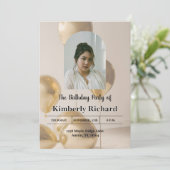 Stylish Birthday Invitation | Simple Custom Card (Debout devant)