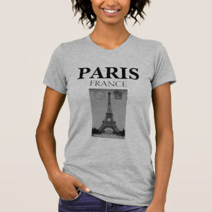 Stylish  Black and White Paris Frankrijk T-shirt