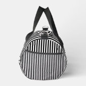 Stylish Black and White Pattern Weekend Duffle Bag Plunjezak (Rechts)