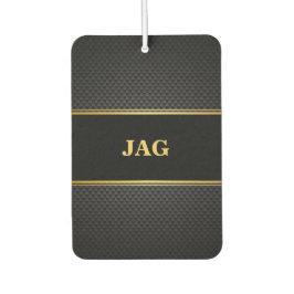 Stylish Black Carbon Gold Monogram Luchtverfrisser