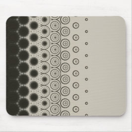 Stylish Black circles on White mouse pad Muismat