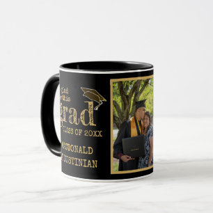 Stylish Black Gold Photo Afstuderen Mok