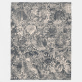 Stylish Black Paris Toile Design Fleece Deken (Voorkant)