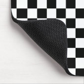 Stylish Black White Square Pattern Muismat (Hoek)