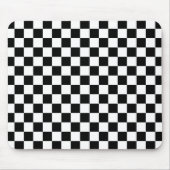 Stylish Black White Square Pattern Muismat (Voorkant)