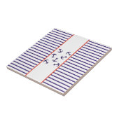 Stylish Blue Anchor Zee Ocean Theme Tegeltje (Zijkant)