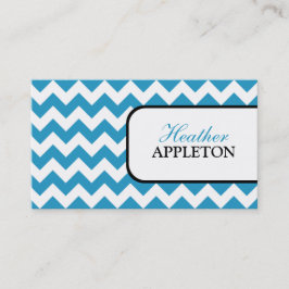 Stylish Blue Chevron Visitekaartjes