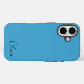 Stylish Blue Personalized Name  Case-Mate iPhone Case (Achterkant (horizontaal))