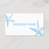 Stylish Blue Starfish Beauté Salon Carte de visite (Devant)