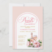 Stylish Blush and Gold Bridal Shower Template Kaart (Voorkant)