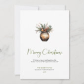Stylish Bohemian Earthy Rustic Holiday Greeting Feestdagenkaart (Voorkant)