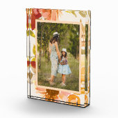 Stylish Boho Autumn Floral Waterverf Custom Fotoblokken (Rechts)
