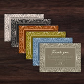 Stylish Boho Patterned Mariage Merci Cartes