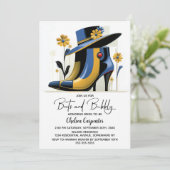 Stylish Boots and Bubbly Bridal Shower Kaart (Staand voorkant)