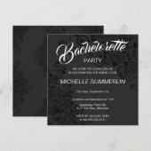 Stylish Border Bachelorette Party Invitation Kaart (Voorkant / Achterkant)