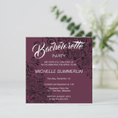 Stylish Border Bachelorette Party Invitation Kaart (Staand voorkant)