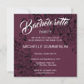 Stylish Border Bachelorette Party Invitation Kaart (Voorkant)