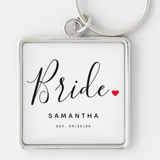 Stylish Bride Wedding Sleutelhanger (Voorkant)
