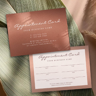 Stylish Bronze Business Modern Appointment Card Visitekaartje