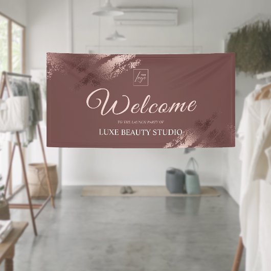 Stylish bronze special event launch party welcome spandoek