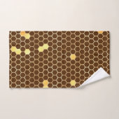 Stylish Brown Gold Honeycomb Bad Handdoek (Handdoek)