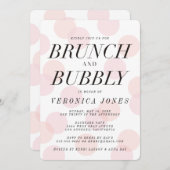 Stylish Brunch en Bubble Bridal Shower Invitation Kaart (Voorkant / Achterkant)