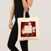 Stylish Burgundy Matron of Honor Wedding Canvas ta Tote Bag (Voorkant (product))