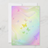 Stylish Butterflies Wedding Invitation Kaart (Achterkant)