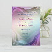 Stylish Butterflies Wedding Invitation Kaart (Staand voorkant)