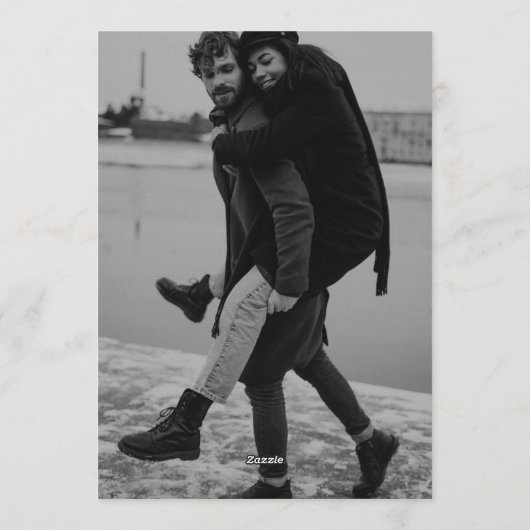 Stylish Calendar Photo Double-sided Save The Date Kaart (Achterkant)