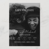 Stylish Calendar Photo Double-sided Save The Date Kaart (Voorkant)